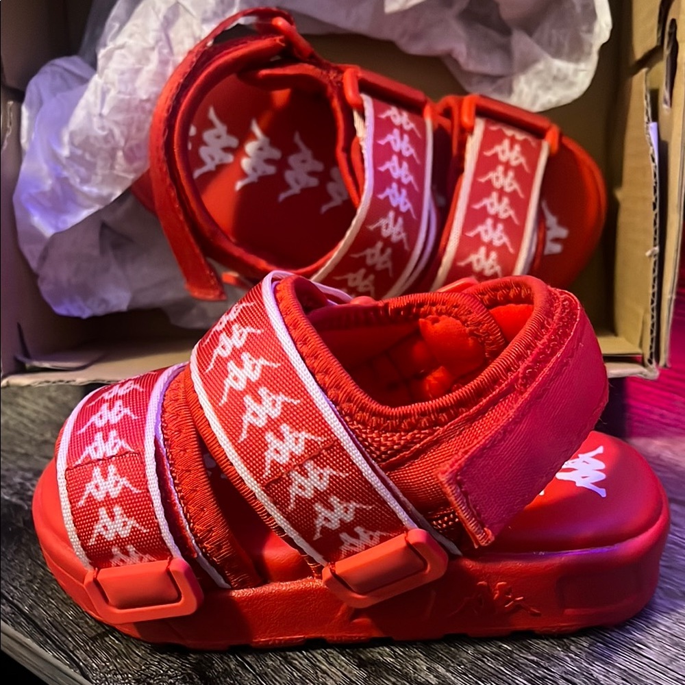 Kappa Red Sporty Sandals with Velcro Straps